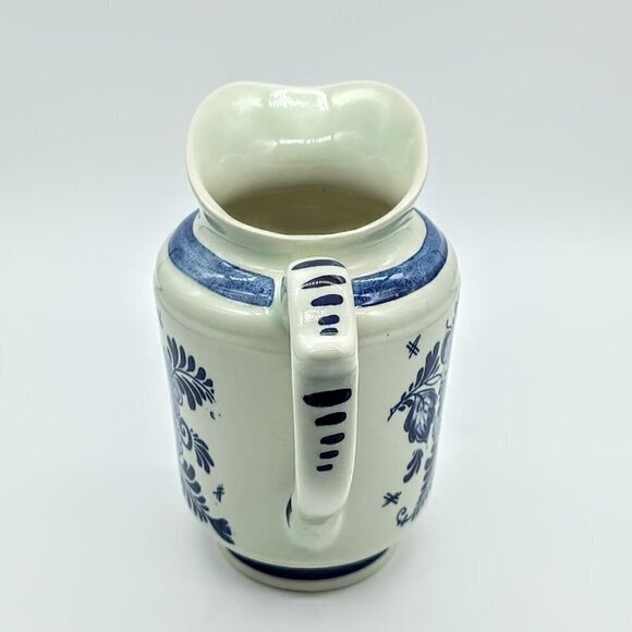 Vintage Delft Blue Distel Hand Painted Holland Ceramic Pitcher - Picture 4 of 7